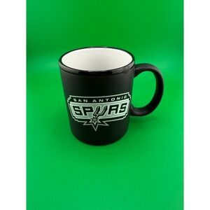 NBA San Antonio Spurs Coffee Mug Black Excellent Matte Ceramic Logo
